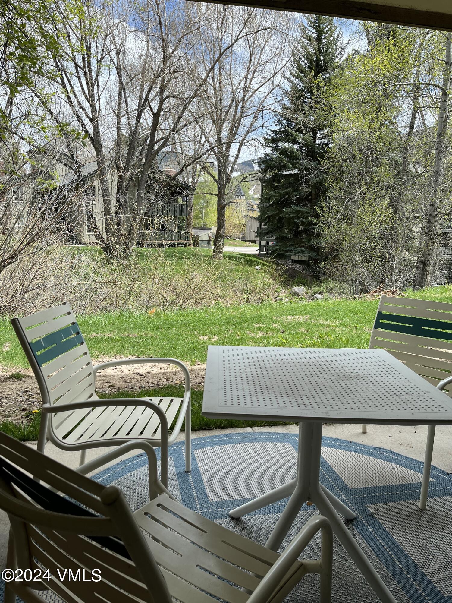 1020 Vail View Drive, Unit 210415 Vail, CO 81657 - Photo 4 of 21 a view of a yard with furniture and a table
