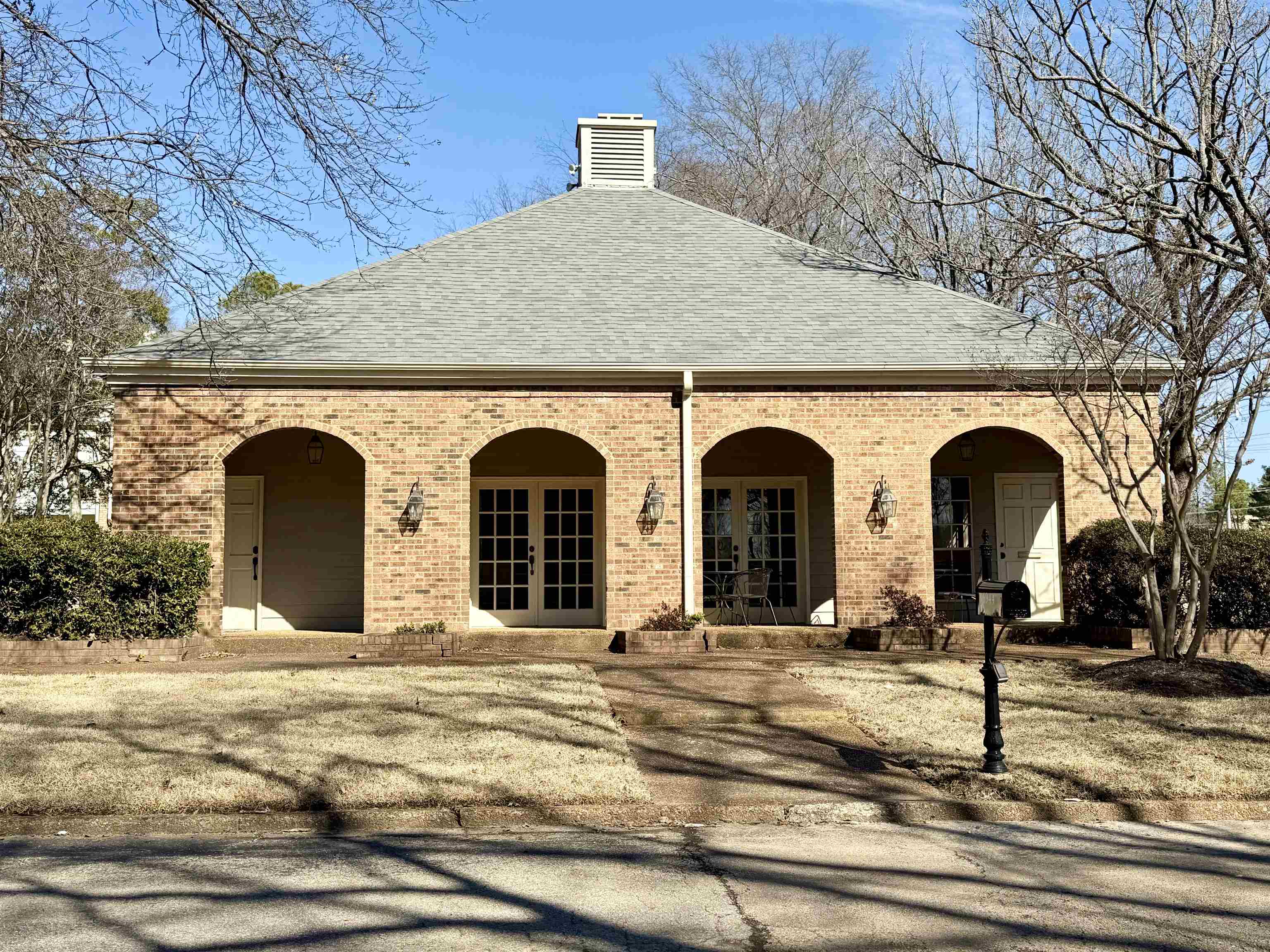 a front view of a house