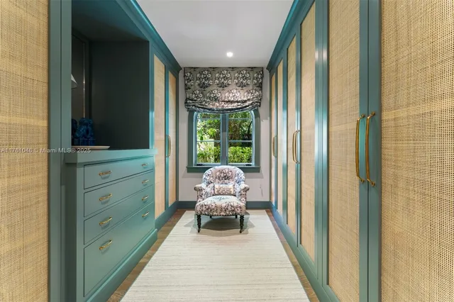 an aerial view of a house with mountain view