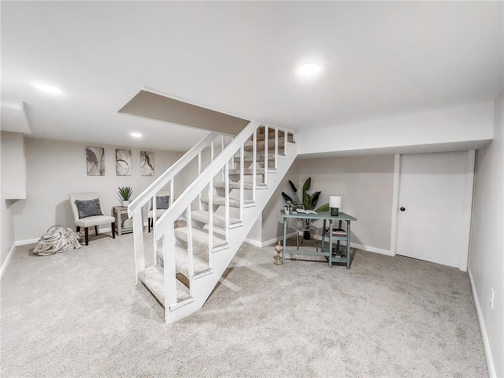 1529 Bower Hill Road Pittsburgh, PA 15243 - Photo 24 of 28 a view of livingroom with furniture and stairs