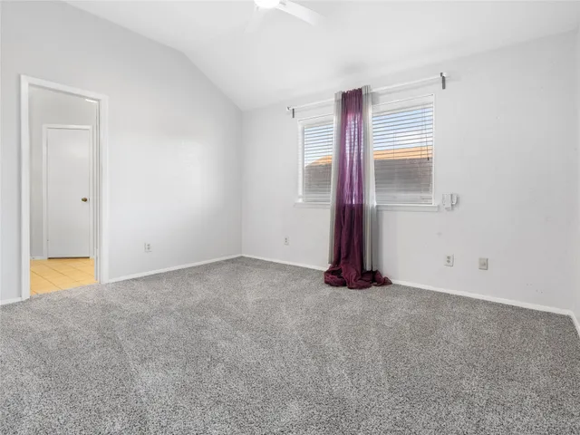 an empty room with closet