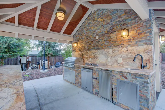 a view of outdoor space with garden