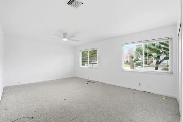 an empty room with a window