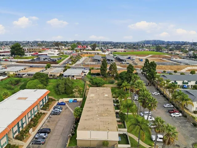 an aerial view of a city