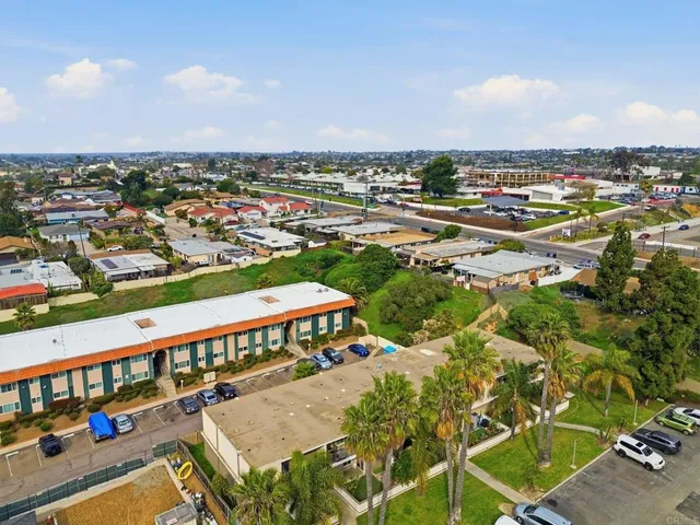 an aerial view of a city
