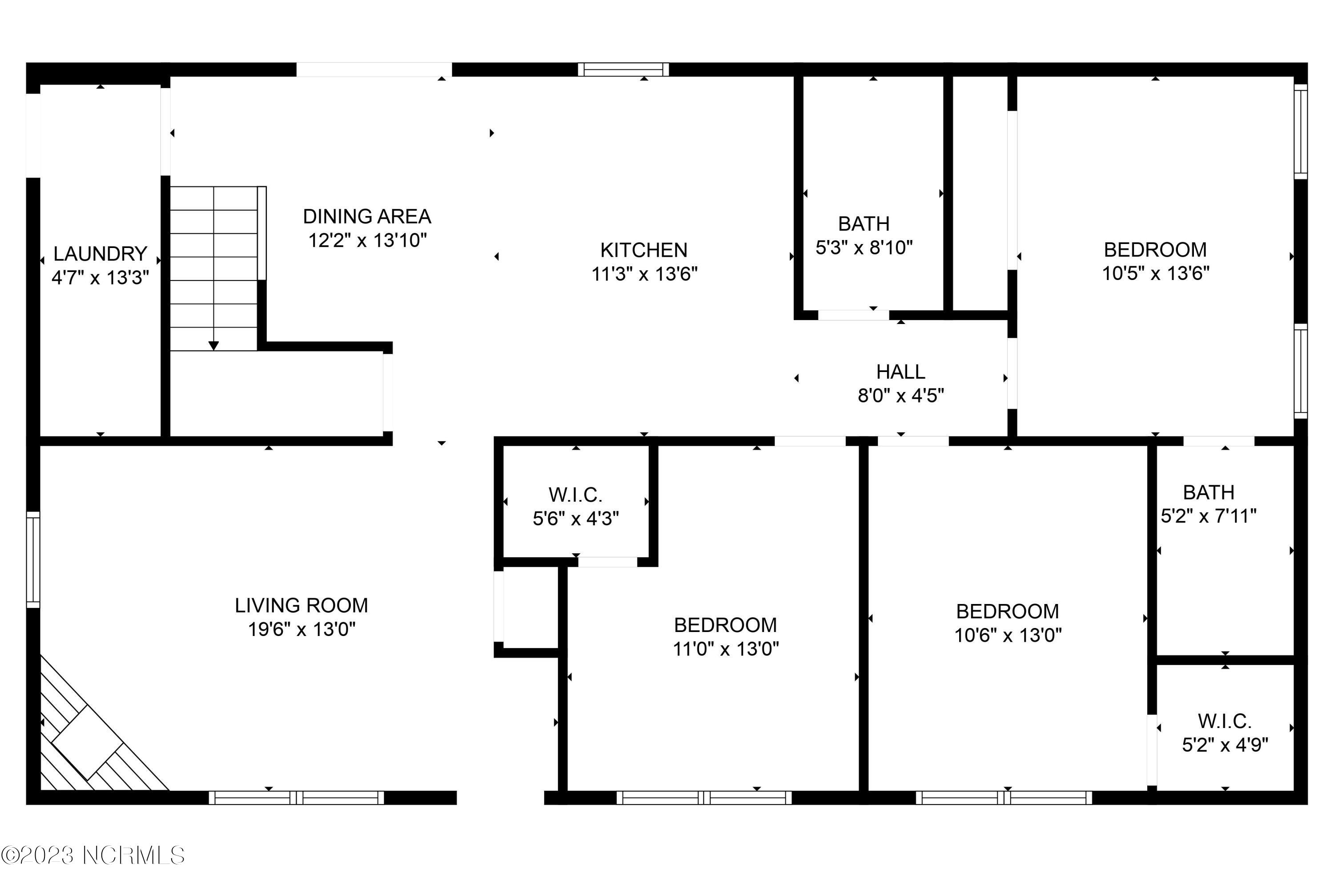 334 Sandlin Road Beulaville, NC 28518 - Photo 37 of 39 Main level floor plan