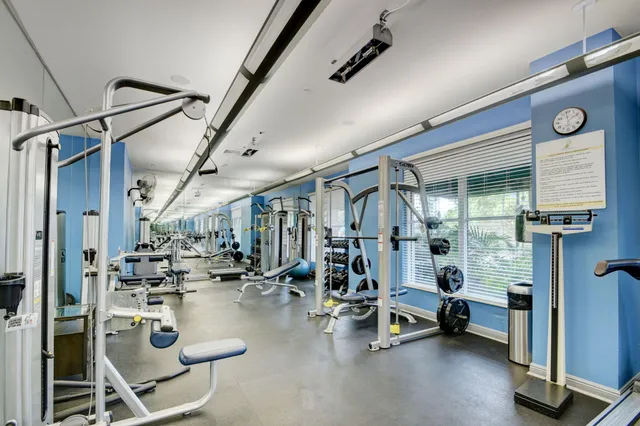a gym with equipment