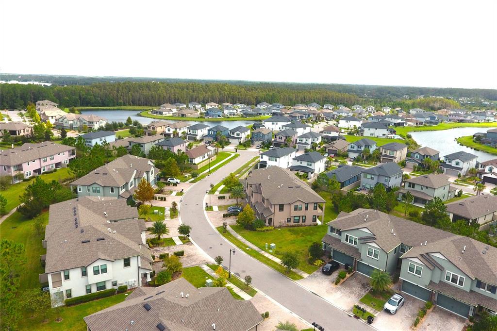 4596 Almada Lane Wesley Chapel, FL 33543 - Photo 23 of 56 an aerial view of residential houses with outdoor space