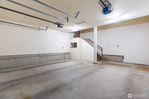 a view of a garage