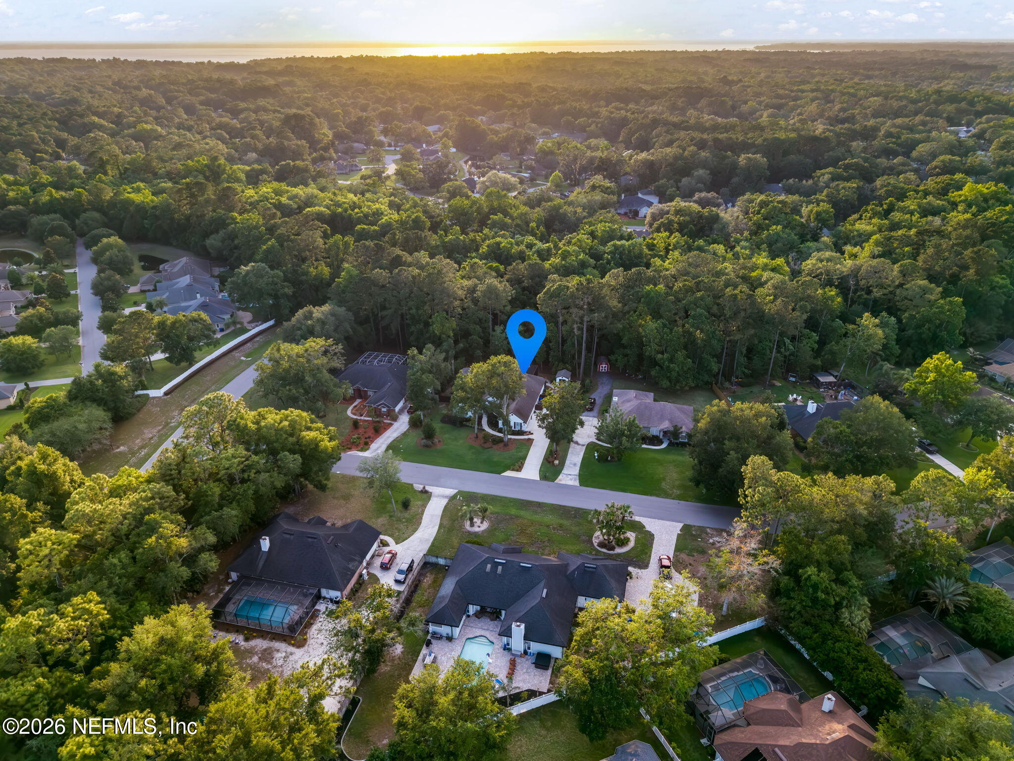 1204 Creek Bend Road St. Johns, FL 32259 - Photo 104 of 107 an aerial view of a town with couple of houses