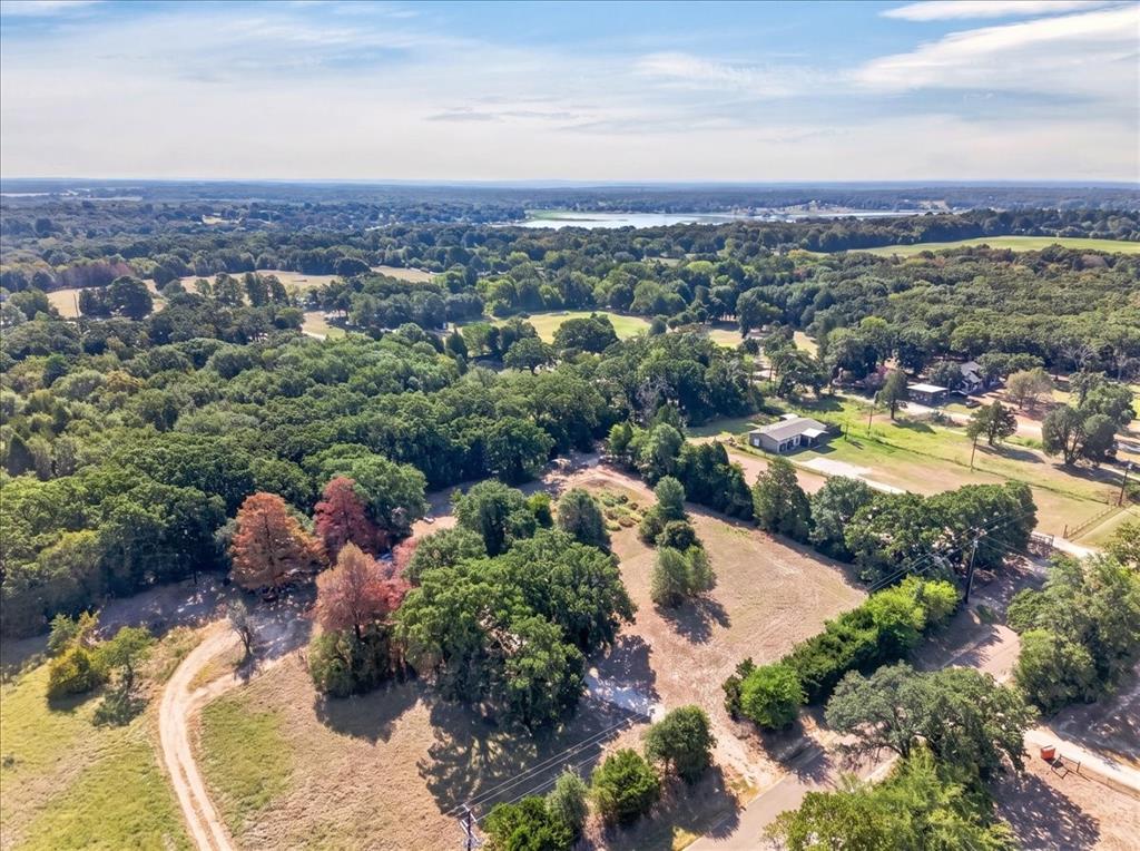Expansive rural landscape featuring mature trees, open fields, and distant water