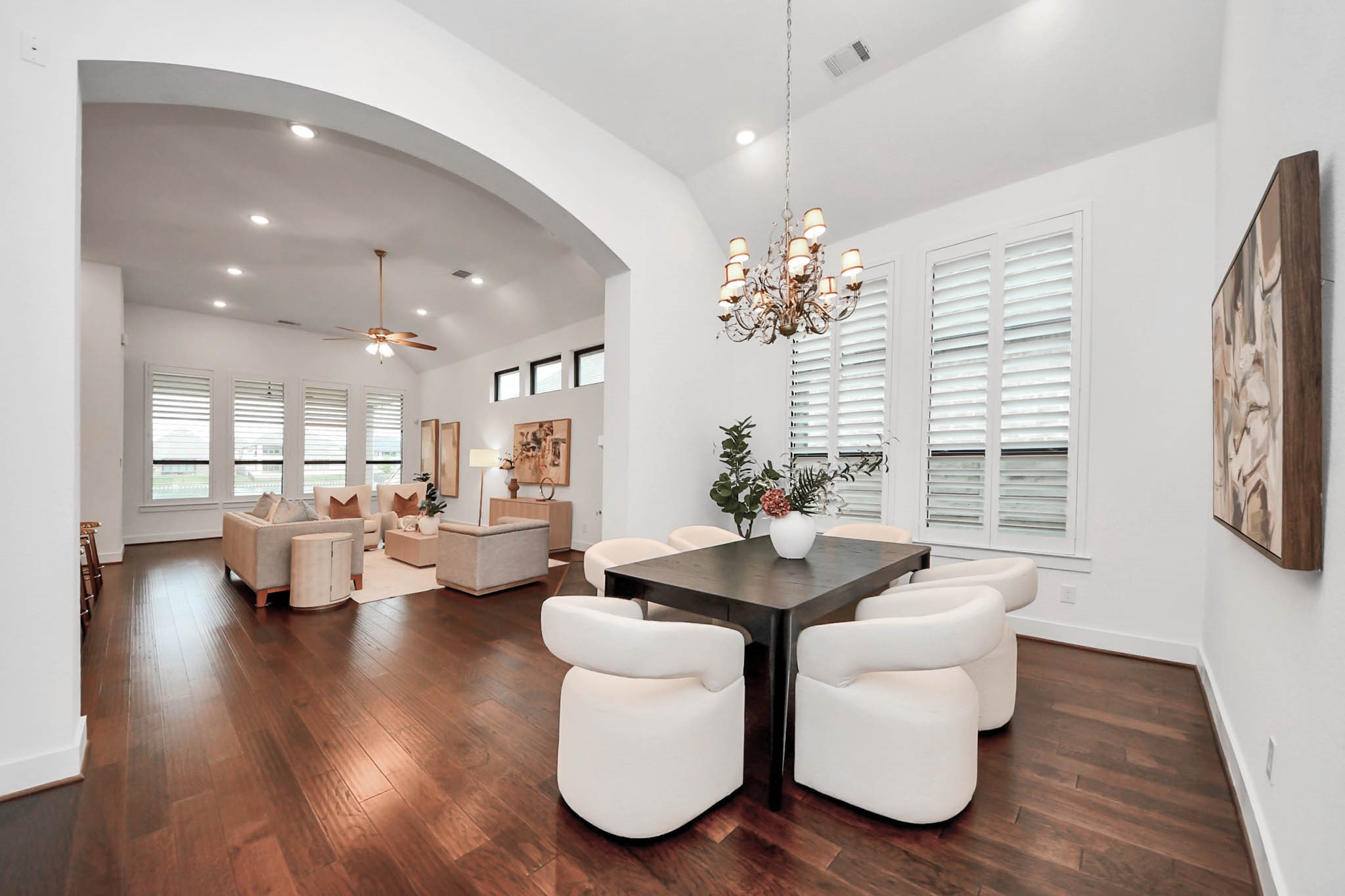 4310 Bakers Cove Manvel, TX 77578 - Photo 9 of 47 Formal dining room has its defined space but opens into the living room and kitchen