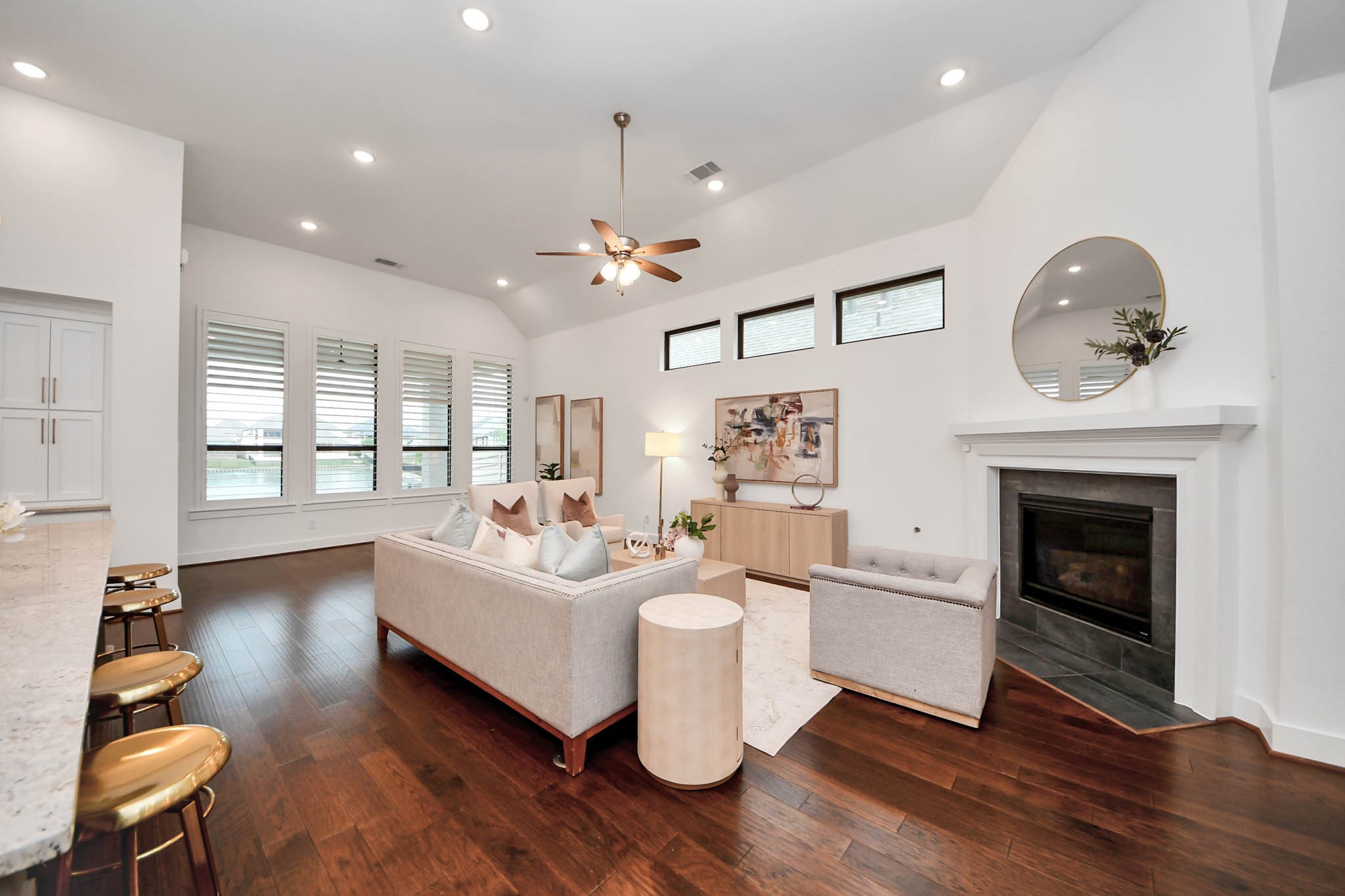 4310 Bakers Cove Manvel, TX 77578 - Photo 10 of 47 Extra large family room with corner fireplace