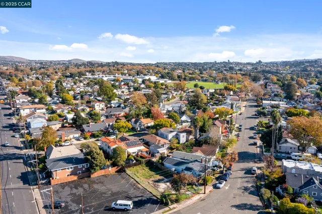 an aerial view of a city