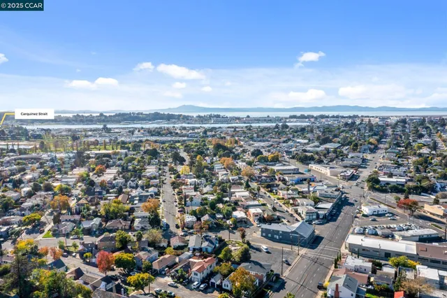 an aerial view of a city