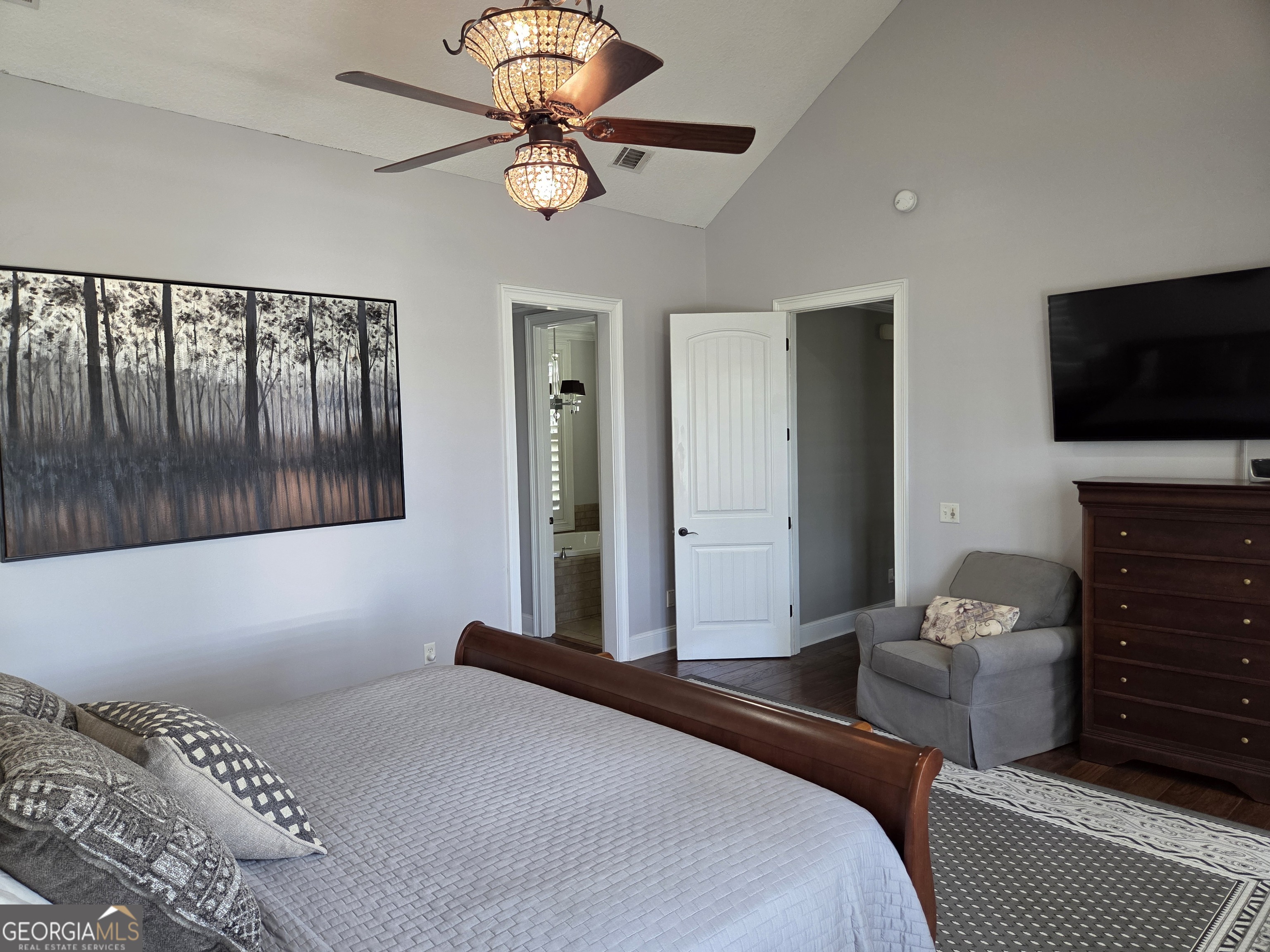 300 Hammond Powell Road Hazlehurst, GA 31539 - Photo 58 of 91 a bedroom with a bed and a television