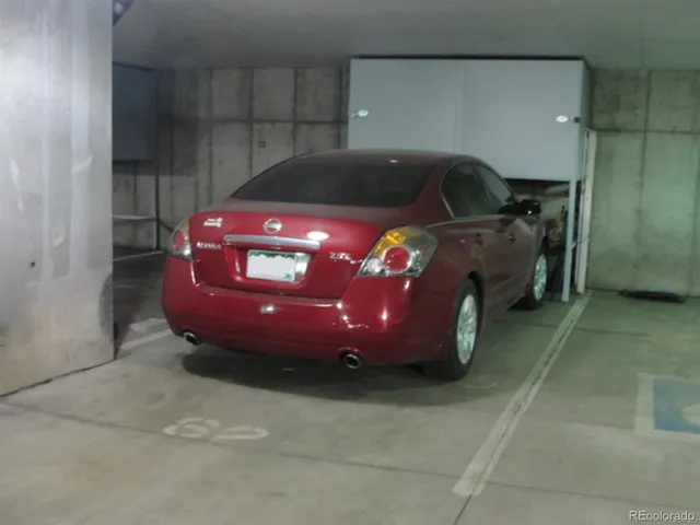 a view of a car garage