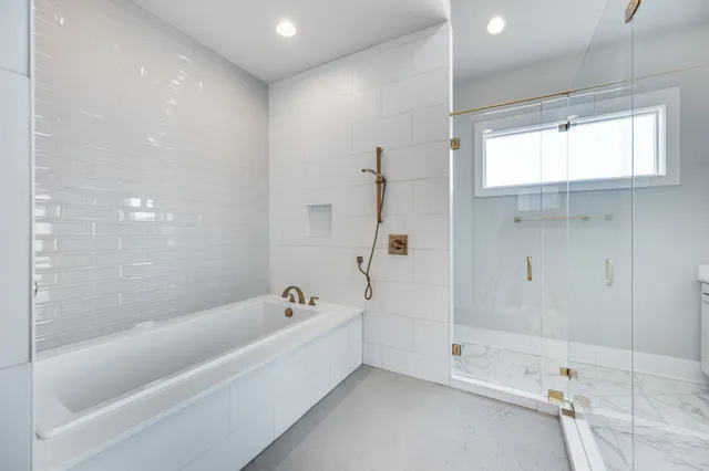 a view of outdoor space with wooden floor and city view