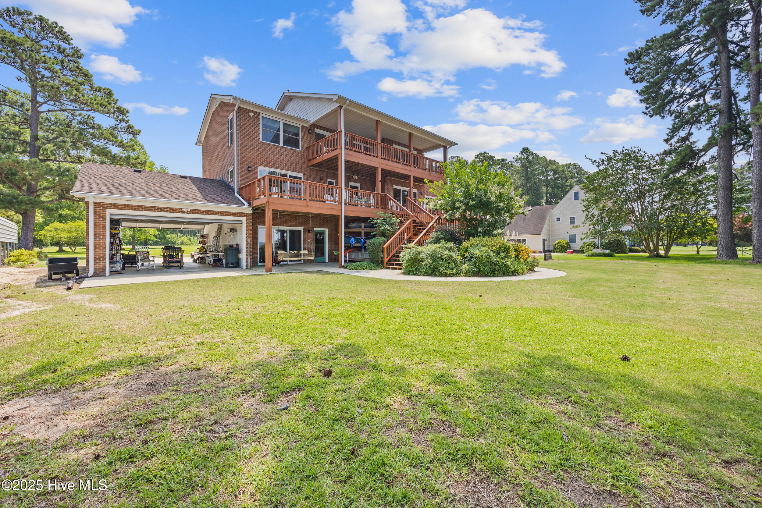 953 Old Ferry Road Edenton, NC 27932 - Photo 35 of 53 Back of the Home with drive-thru garage