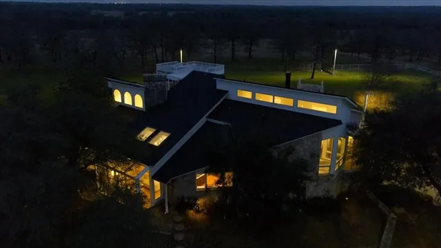 a view of a lake in middle of sunset