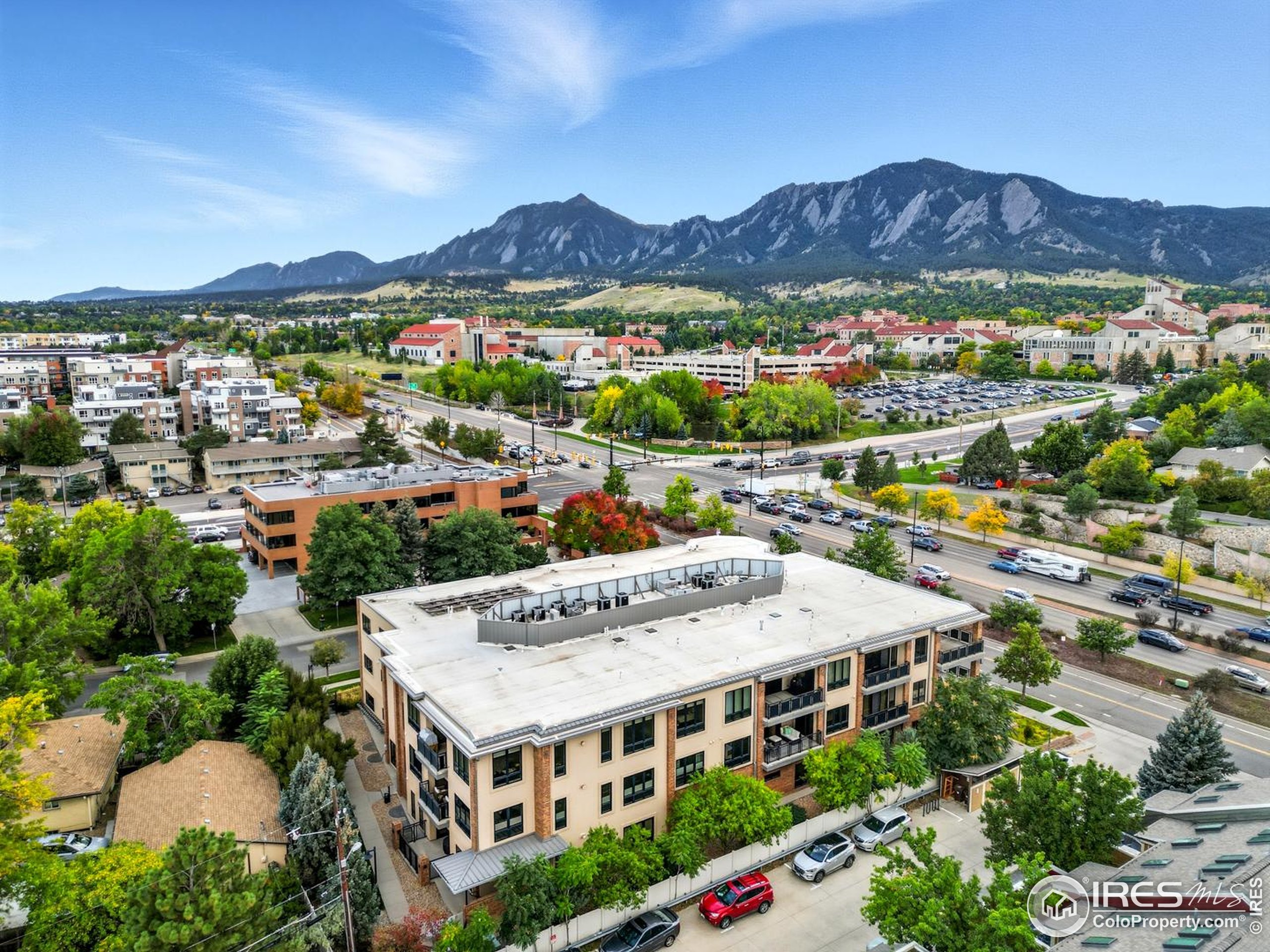 2801 Pennsylvania Avenue, Unit 203 Boulder, CO 80303 - Photo 36 of 50 a view of a city with a mountain in the background