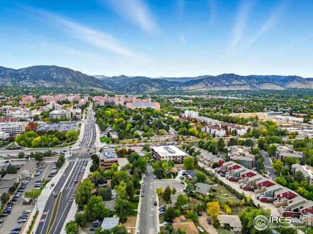 a view of city and mountain