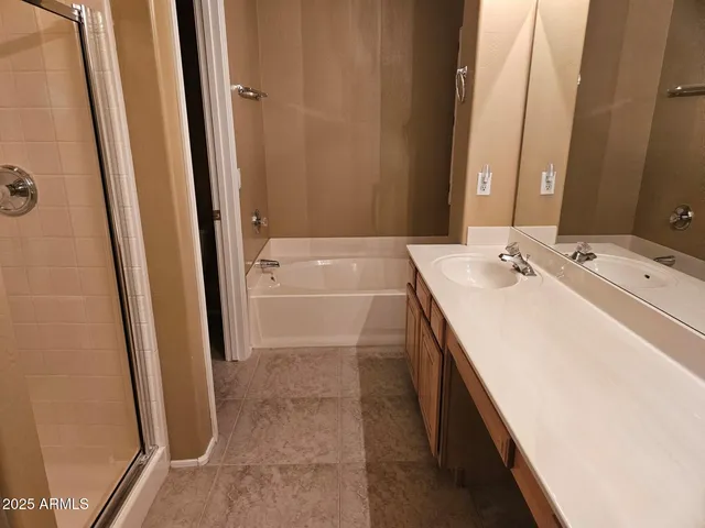 a bathroom with a tub