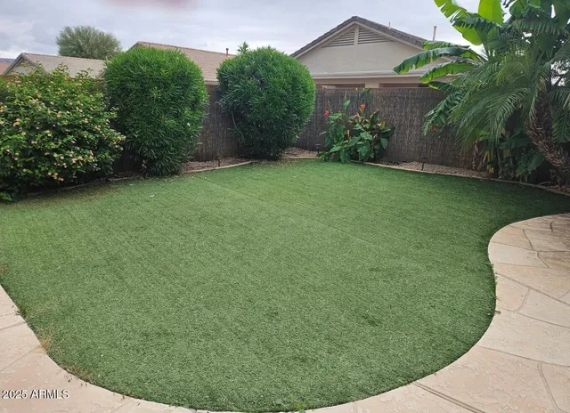 a view of a backyard