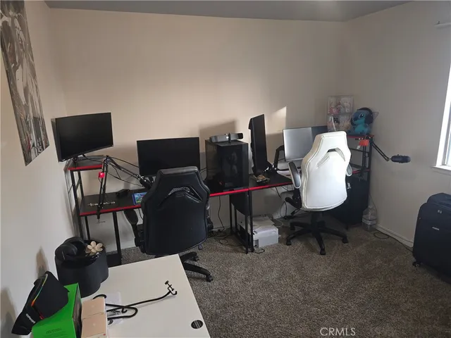 a workspace with furniture