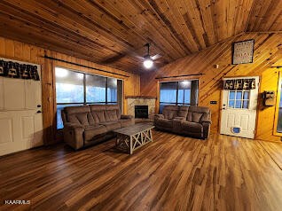 3390 Rocky Ridge Road Cosby, TN 37722 - Photo 21 of 45 a living room with furniture and a wooden floor