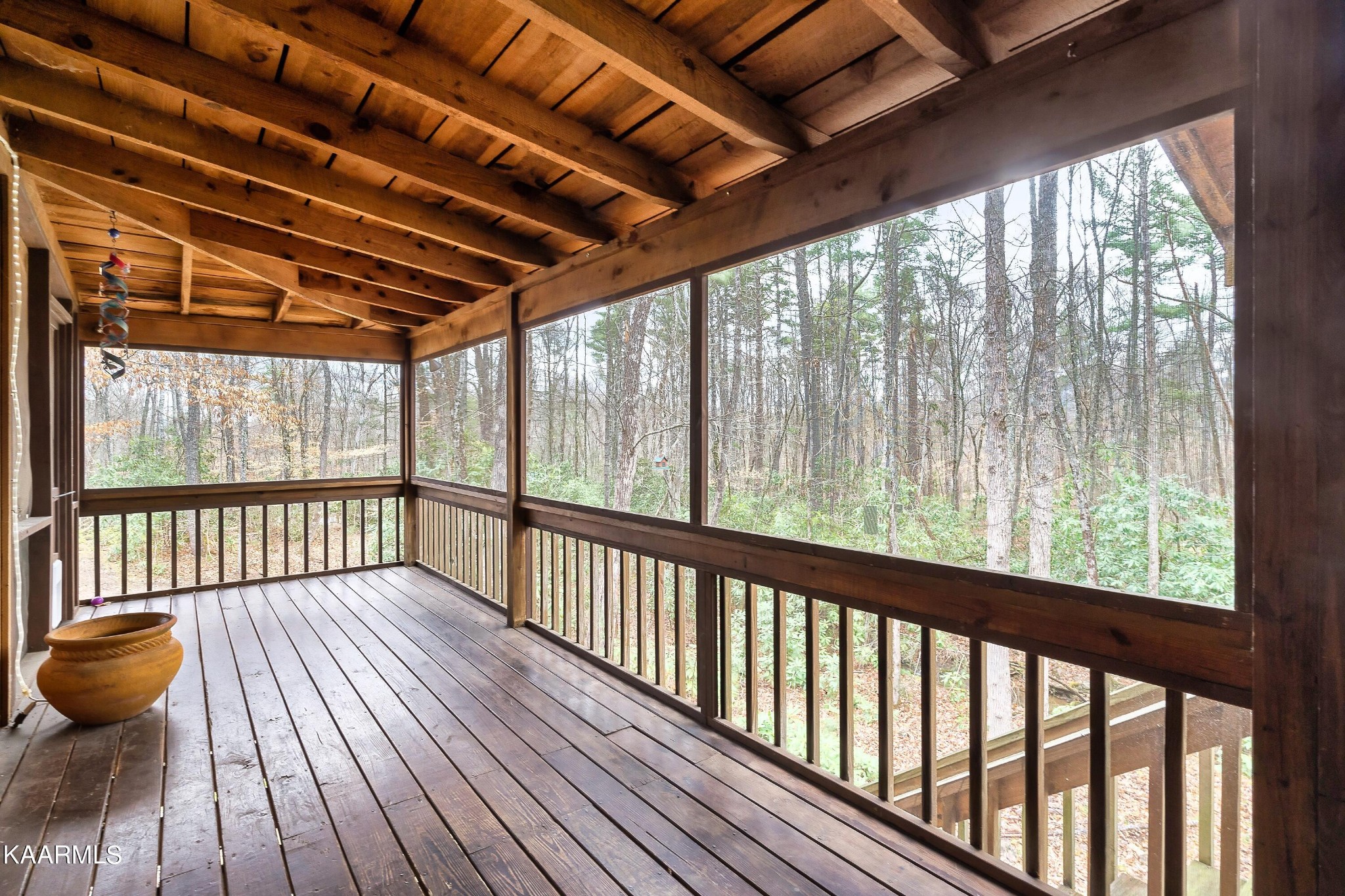 3390 Rocky Ridge Road Cosby, TN 37722 - Photo 32 of 45 a view of porch with wooden floor