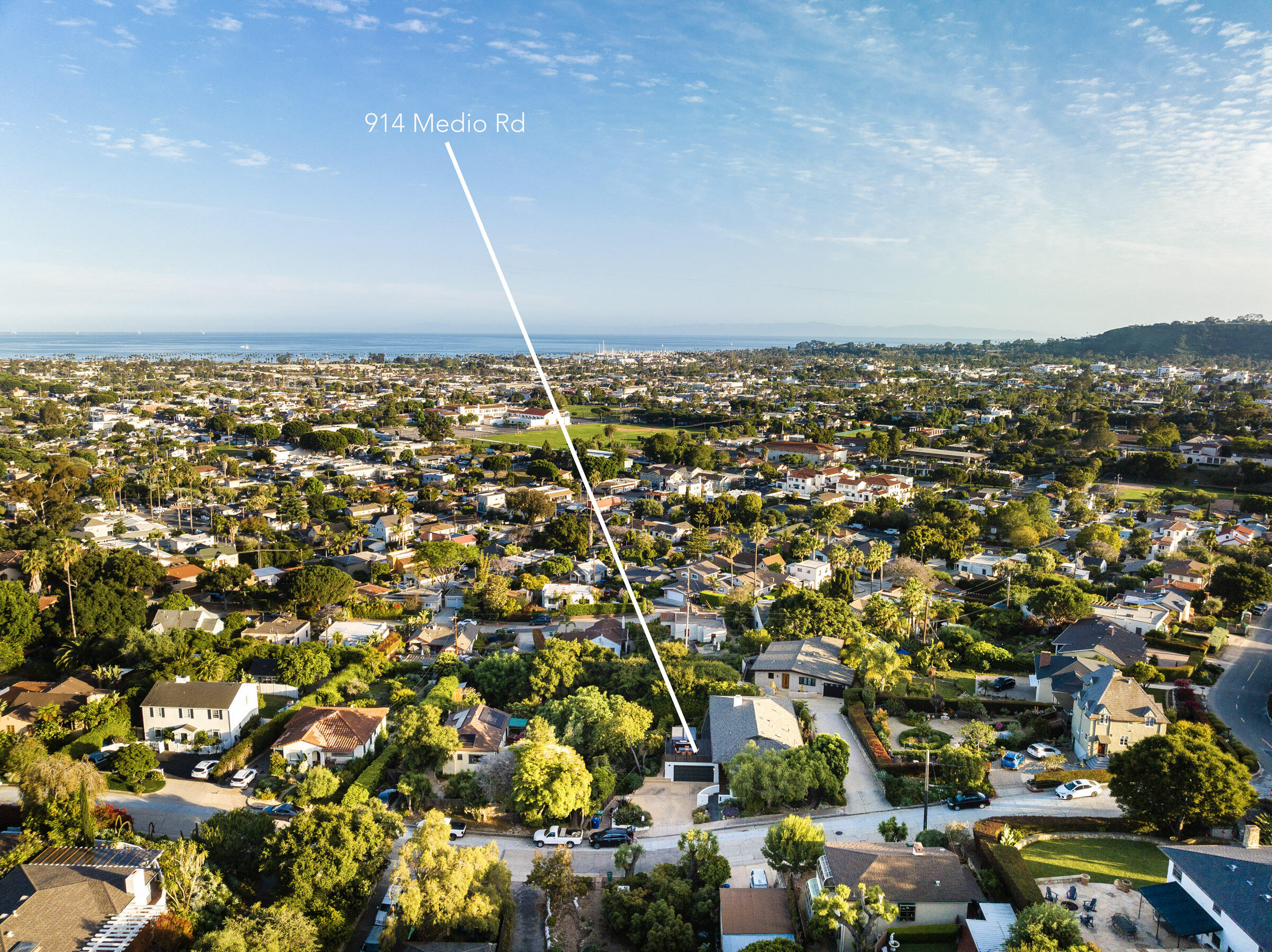 914 Medio Road Santa Barbara, CA 93103 - Photo 4 of 29 Aerial shot