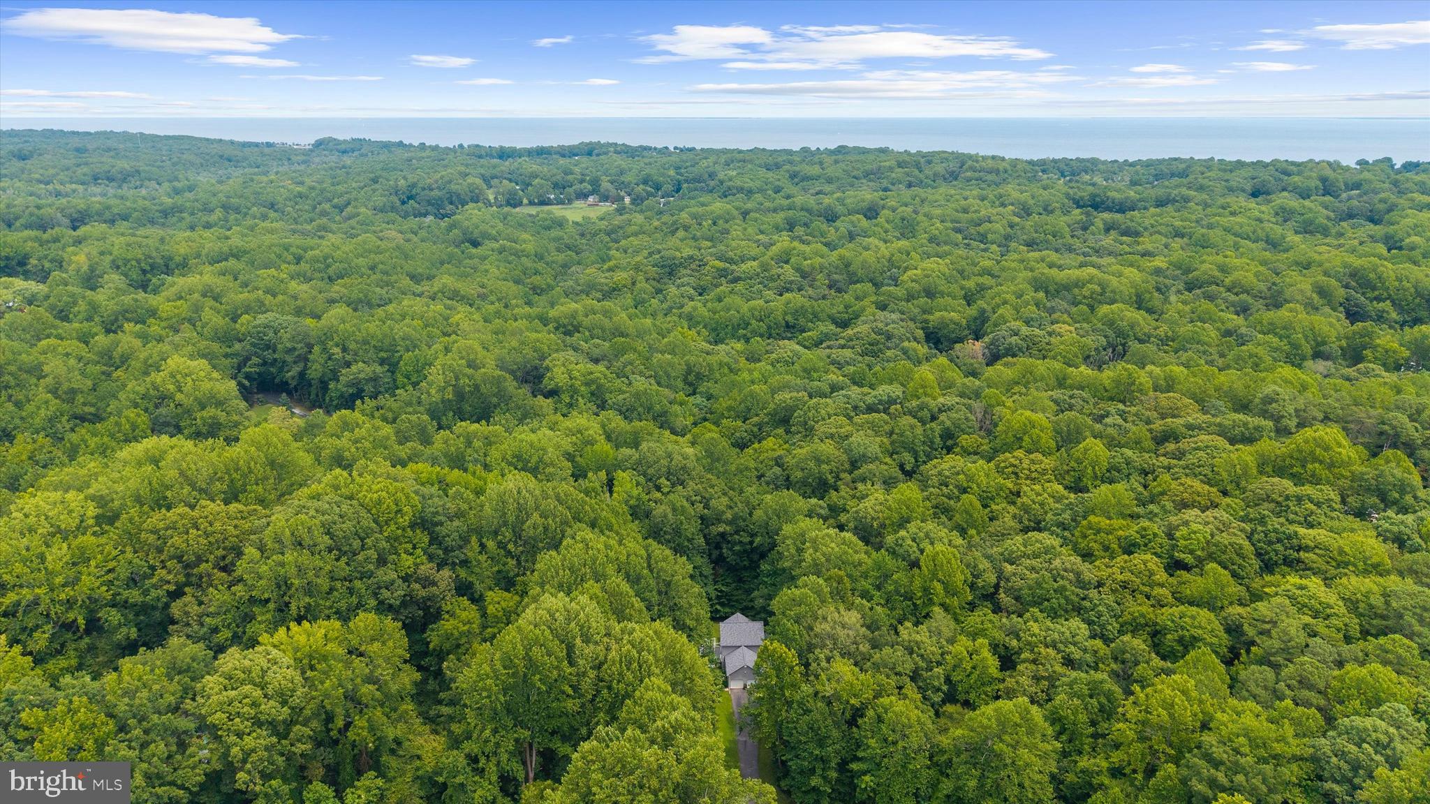 1401 Emmanuel Church Road Huntingtown, MD 20639 - Photo 42 of 45 Arial View of Home w/Chesapeake Bay in background