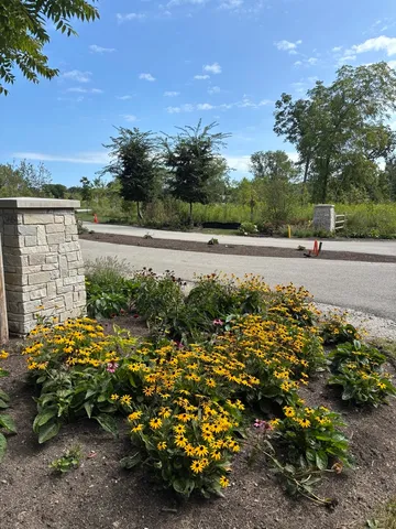 a view of a lake with outdoor space