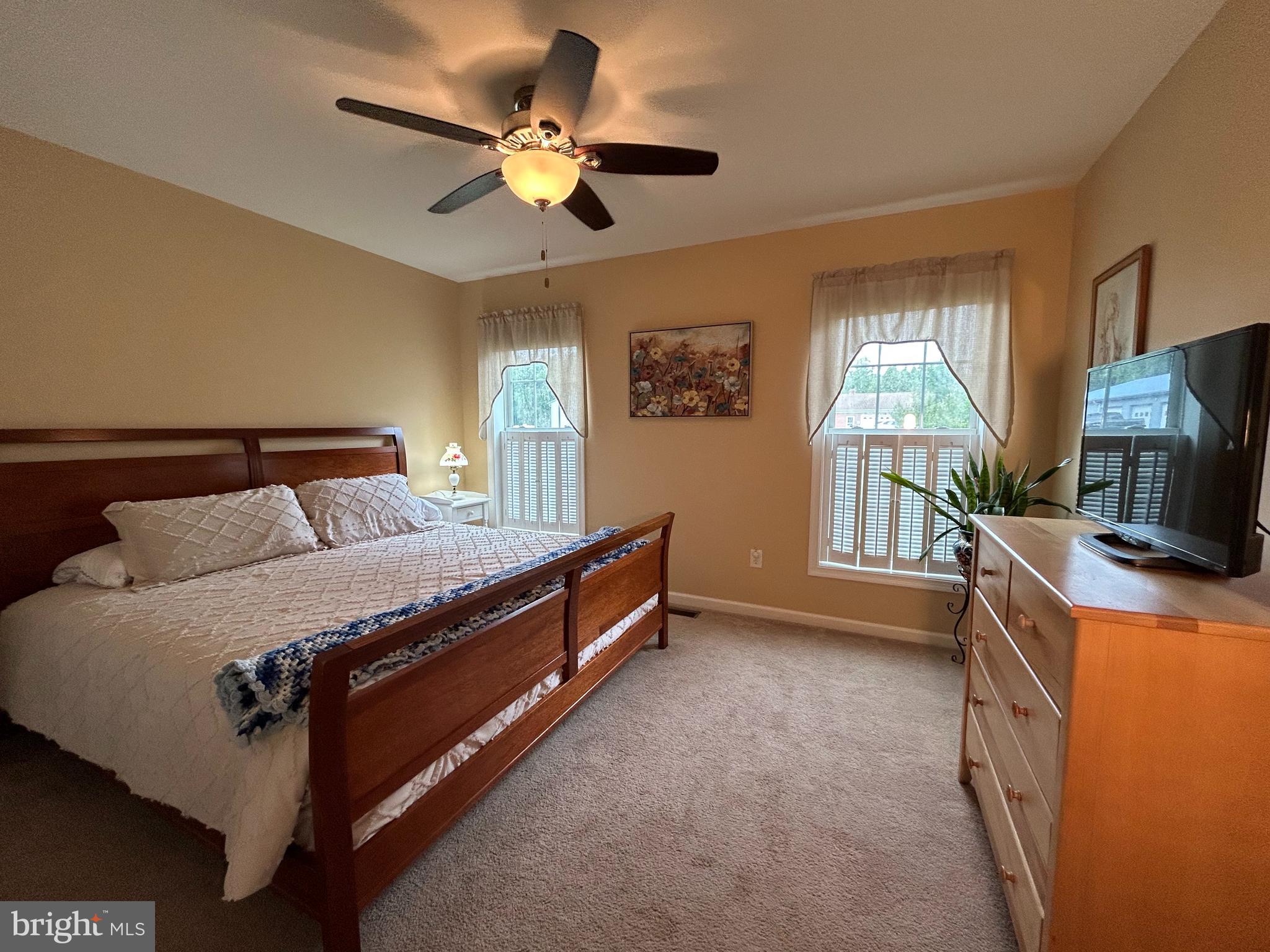 20346 Cool Spring Road Milton, DE 19968 - Photo 51 of 67 a bedroom with a bed a window and a flat screen tv