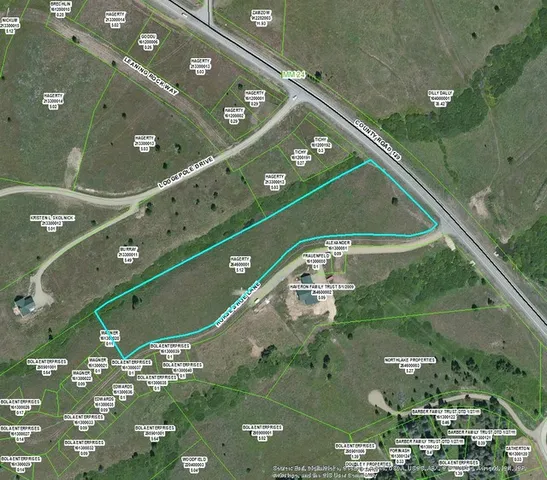 an aerial view of a residential building