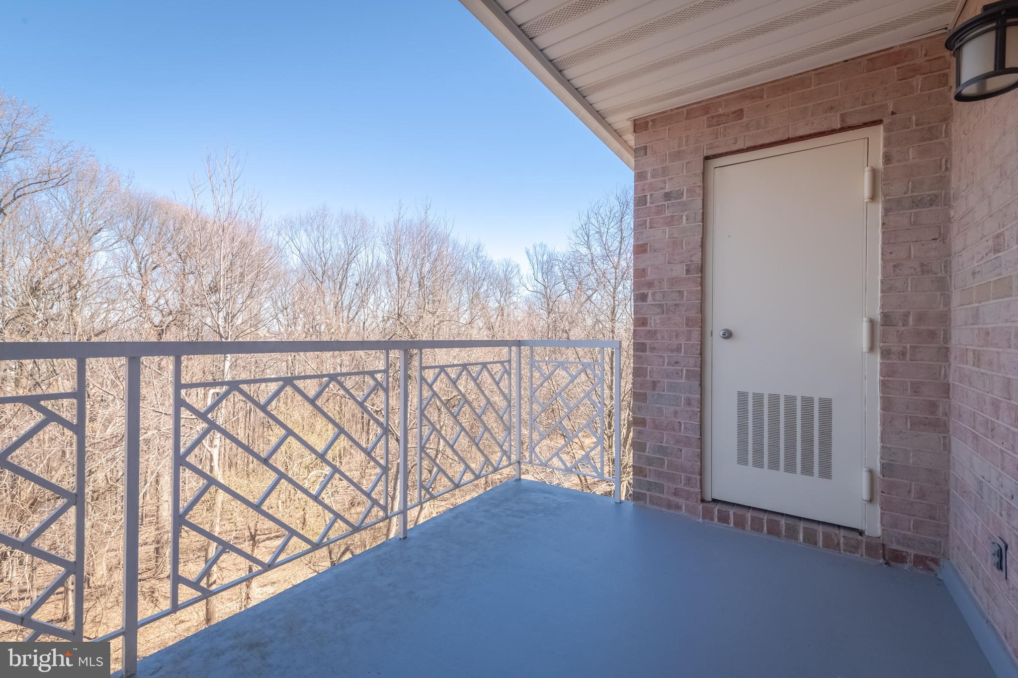 412 Rockfleet Road, Unit 303 Lutherville-Timonium, MD 21093 - Photo 33 of 34 Balcony facing woods. Storage area.