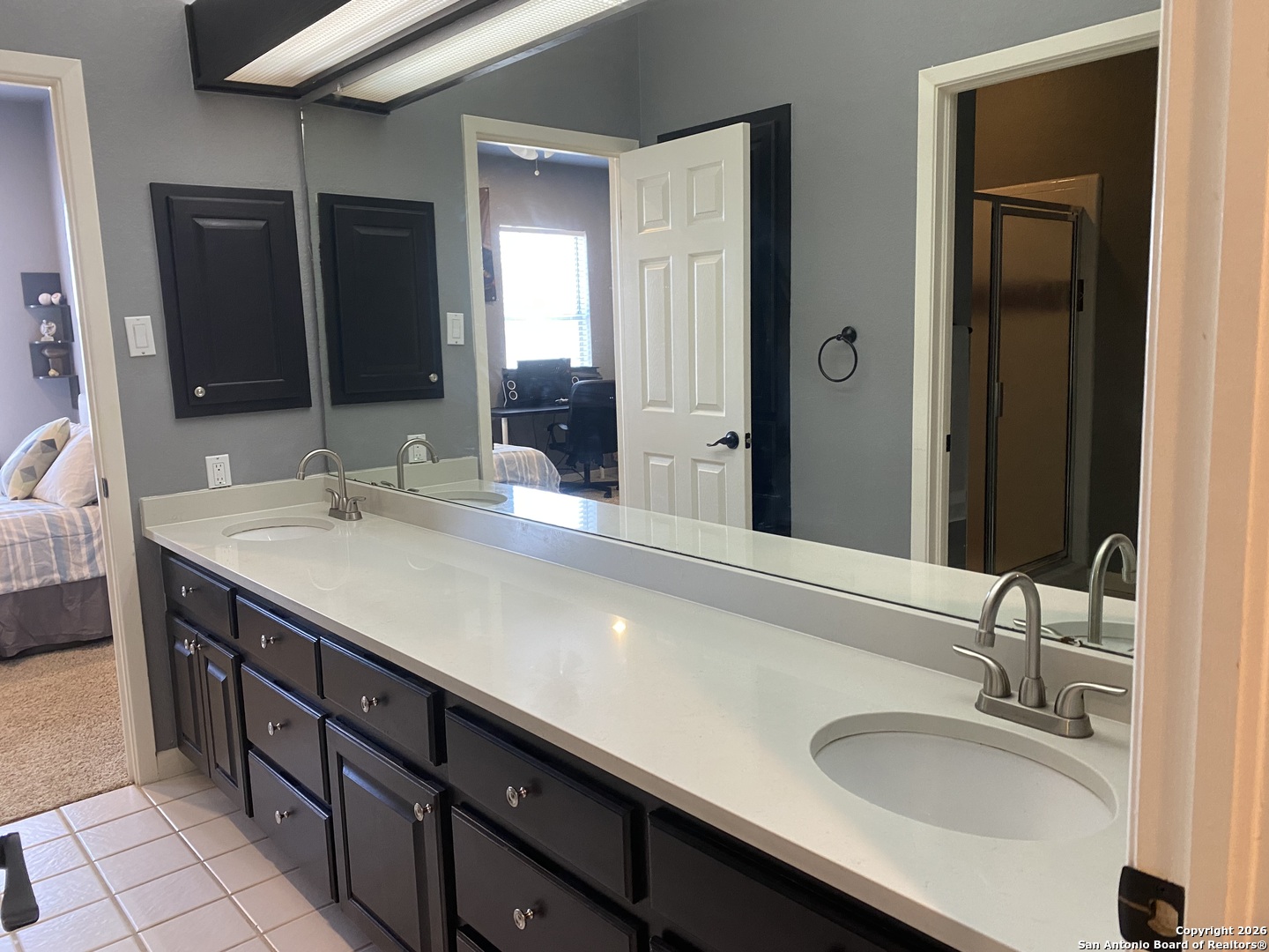 32010 Oak Ridge Parkway Bulverde, TX 78163 - Photo 37 of 48 a bathroom with a sink double vanity and a mirror
