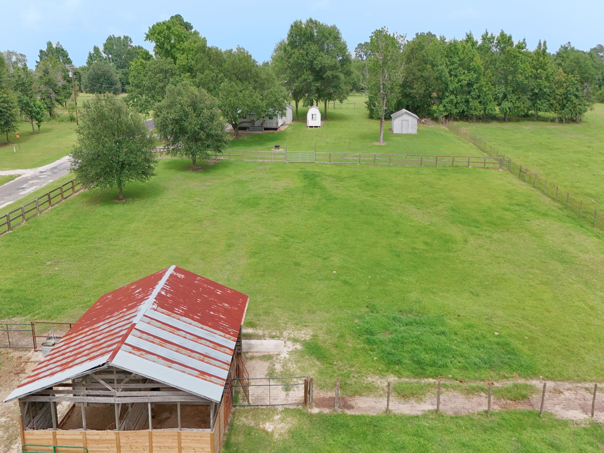 409 Moffett Springs Road Huntsville, TX 77320 - Photo 7 of 25 a backyard of a house with lots of green space