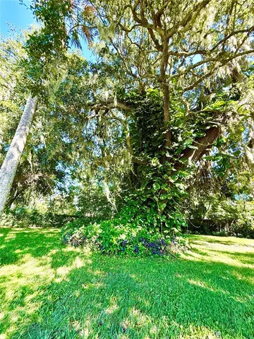 a view of outdoor space with a garden