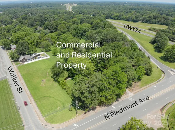an aerial view of a large parking space