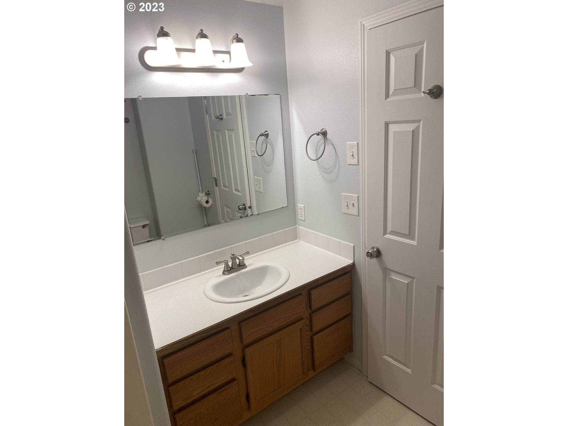 954 Aldridge Place Springfield, OR 97478 - Photo 21 of 32 a bathroom with a sink and a mirror
