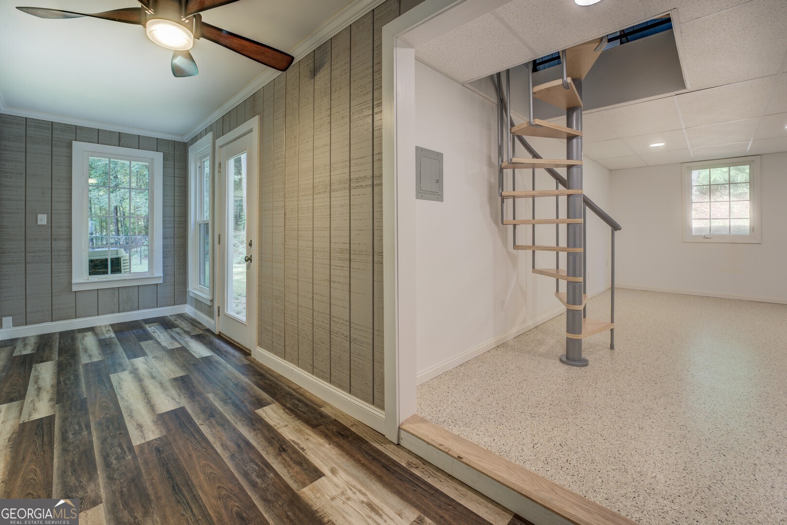 2188 Highway 36 East Jackson, GA 30233 - Photo 47 of 74 a view of a hallway with wooden floor and staircase