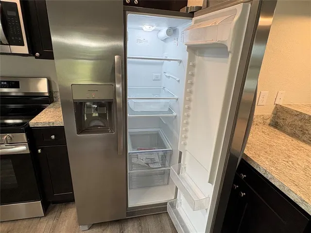 a close view of washer and dryer