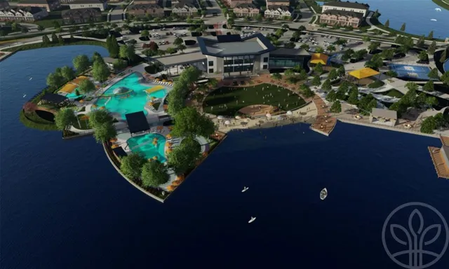 an aerial view of multiple house