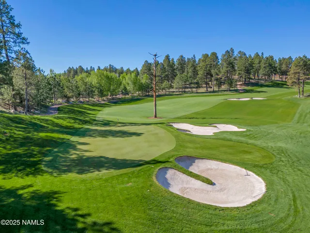 a view of a golf course with a play ground