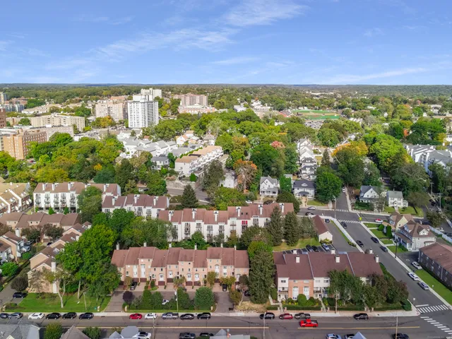 an aerial view of multiple house