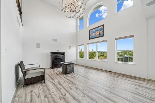 a view of livingroom with furniture and windows