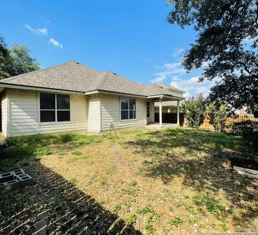 a backyard of a house