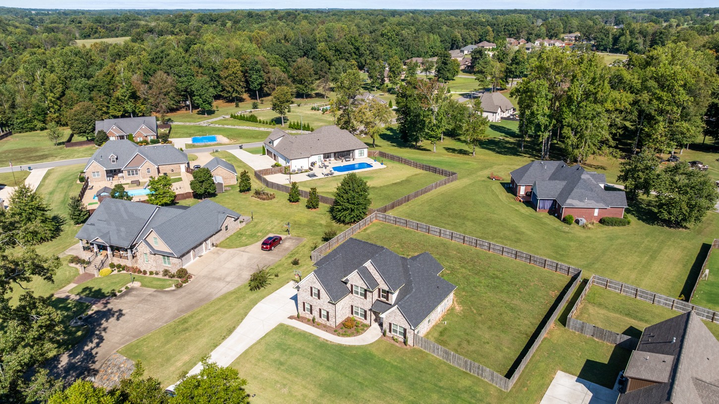 27 Hancock Road Fayetteville, TN 37334 - Photo 46 of 47 an aerial view of a swimming pool with a yard
